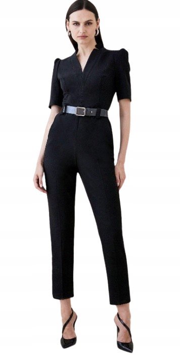 Karen Millen Czarny Kombinezon dla Niskich 44 B1c