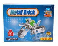 Klocki - Klocki metalowe puzzle motocykl samolot 4 wzory - miniaturka - grafika 1