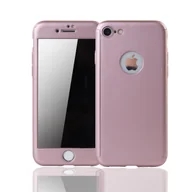Etui i futerały do telefonów - Etui na telefon komórkowy Pokrowiec ochronny na telefon Apple iPhone 7 Pełna obudowa Osłona ekranu 360 Różowy - miniaturka - grafika 1