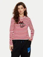 Bluzki damskie - KARL LAGERFELD Bluzka A1W17137 Czerwony Regular Fit - miniaturka - grafika 1