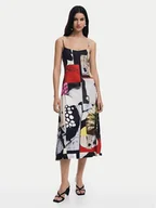 Sukienki - Desigual Sukienka codzienna Newspaper Coll 25SWVK40 Kolorowy Regular Fit - miniaturka - grafika 1