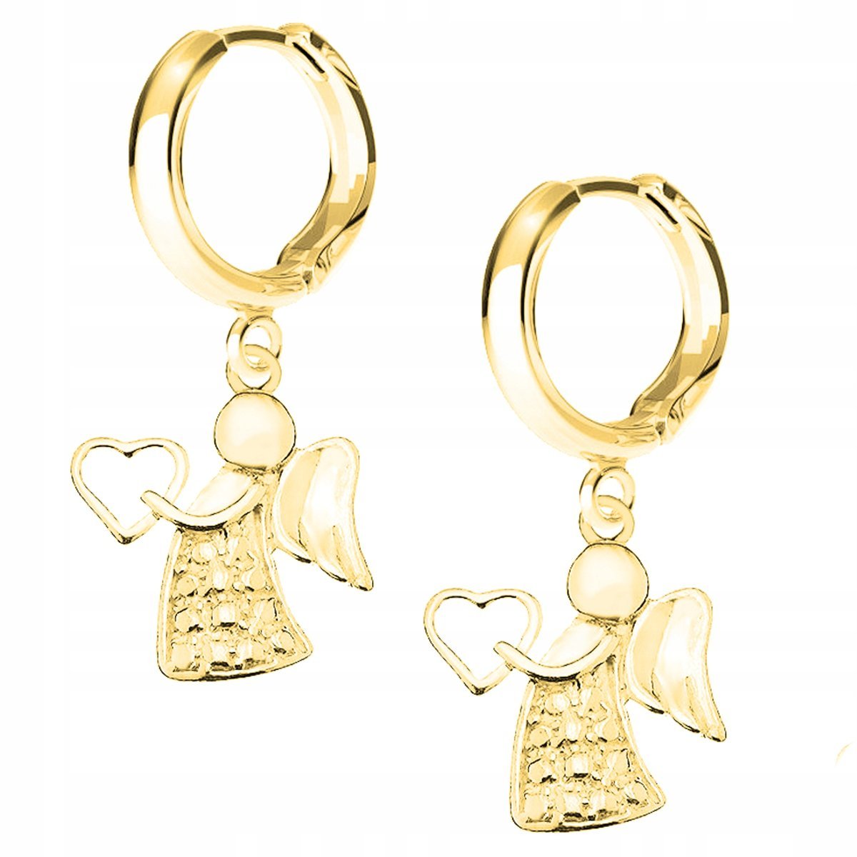 Kolczyki złote Aniołek Anioł 925