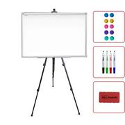 Tablice dla dzieci - Zestaw - tablica magnetyczna biała 60x45 cm + sztaluga + gąbka + magnesy + markery - miniaturka - grafika 1