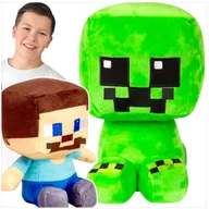 Maskotki i pluszaki - MINECRAFT Zestaw Pluszowa Maskotka CREEPER JEŻDŻĄCY STEVE - miniaturka - grafika 1