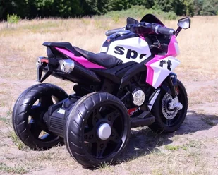 Motor Na Akumulator Trójkołowy Sport Różowy FB6886 - Pojazdy elektryczne dla dzieci - miniaturka - grafika 10