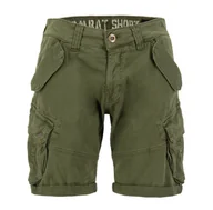 Spodnie męskie - spodnie bojówki krótkie ALPHA INDUSTRIES - COMBAT SHORT DARK OLIVE-30 - miniaturka - grafika 1