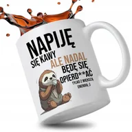 Kubki - KUBEK BIAŁY PREZENT DO PRACY NAPIJE SIĘ KAWY URODZINY IMIENINY WZ - miniaturka - grafika 1