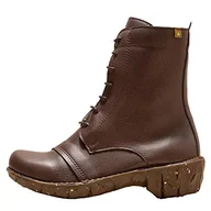 Botki damskie - El Naturalista Damskie buty Combat Boots Yggdrasil, botki, wymienna wkładka, Brązowy brązowy Rugged, 37 EU - miniaturka - grafika 1