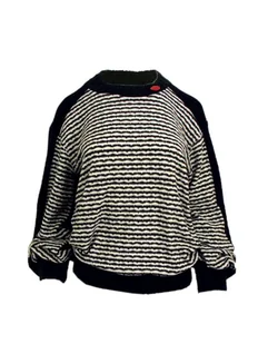 Bluza ze strukturalnym sweterkiem i mohairem - Bluzy damskie - miniaturka - grafika 1