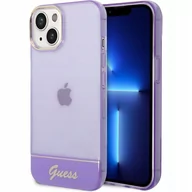 Torebki damskie - Guess GUHCP14MHGCOU etui do iPhone 14 Plus 6,7" fioletowe/fioletowe twarde etui półprzezroczyste - miniaturka - grafika 1