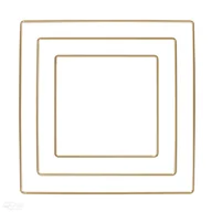 Wyposażenie pokoiku dziecięcego - Obręcz metalowa, kwadrat, złota, 3 szt. - miniaturka - grafika 1