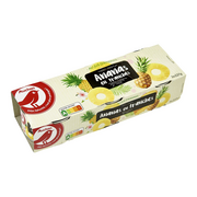 Owoce w puszkach i słoikach - Auchan - Ananas plastry w soku - miniaturka - grafika 1