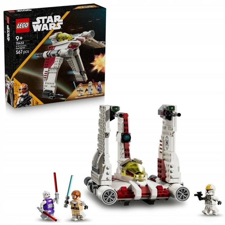 LEGO STAR WARS - Gwiezdne Wojny Myśliwiec V 19 Torrent Figurka Obi wan Kenobi LEGO PREZENT DLA CHŁOPCA