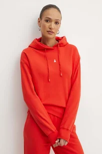 Patrizia Pepe bluza bawełniana damska kolor czerwony z kapturem gładka 8M1619 J079 - Bluzy damskie - miniaturka - grafika 1