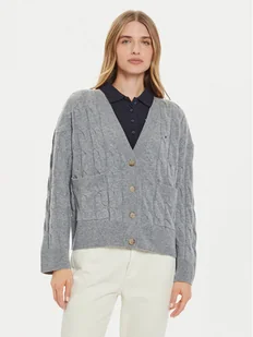 Tommy Hilfiger Kardigan WW0WW43089 Szary Regular Fit - Swetry damskie - miniaturka - grafika 1