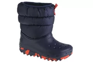 Śniegowce damskie - Crocs Classic Neo Puff Boot Kids 207684-410, Dla Chłopca, Śniegowce, Granatowy - miniaturka - grafika 1