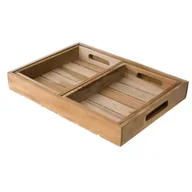 Tace i patery - Taca TWEAKWOOD 48301 (3 sztuki) Brązowy - miniaturka - grafika 1