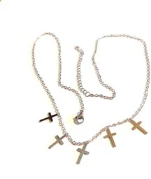 Naszyjnik - celebrytka - krzyżyk - Stainless Steel - Biżuteria religijna - miniaturka - grafika 1