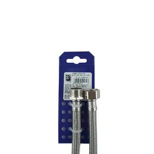 Wężyk w oplocie metalowym WZ - 1/2"x1/2" - 30 cm WADEP - Akcesoria i części do pralek i suszarek - miniaturka - grafika 1