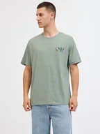 Koszulki męskie - Jack & Jones Koszulka "Jjgeplas" w kolorze zielonym - miniaturka - grafika 1