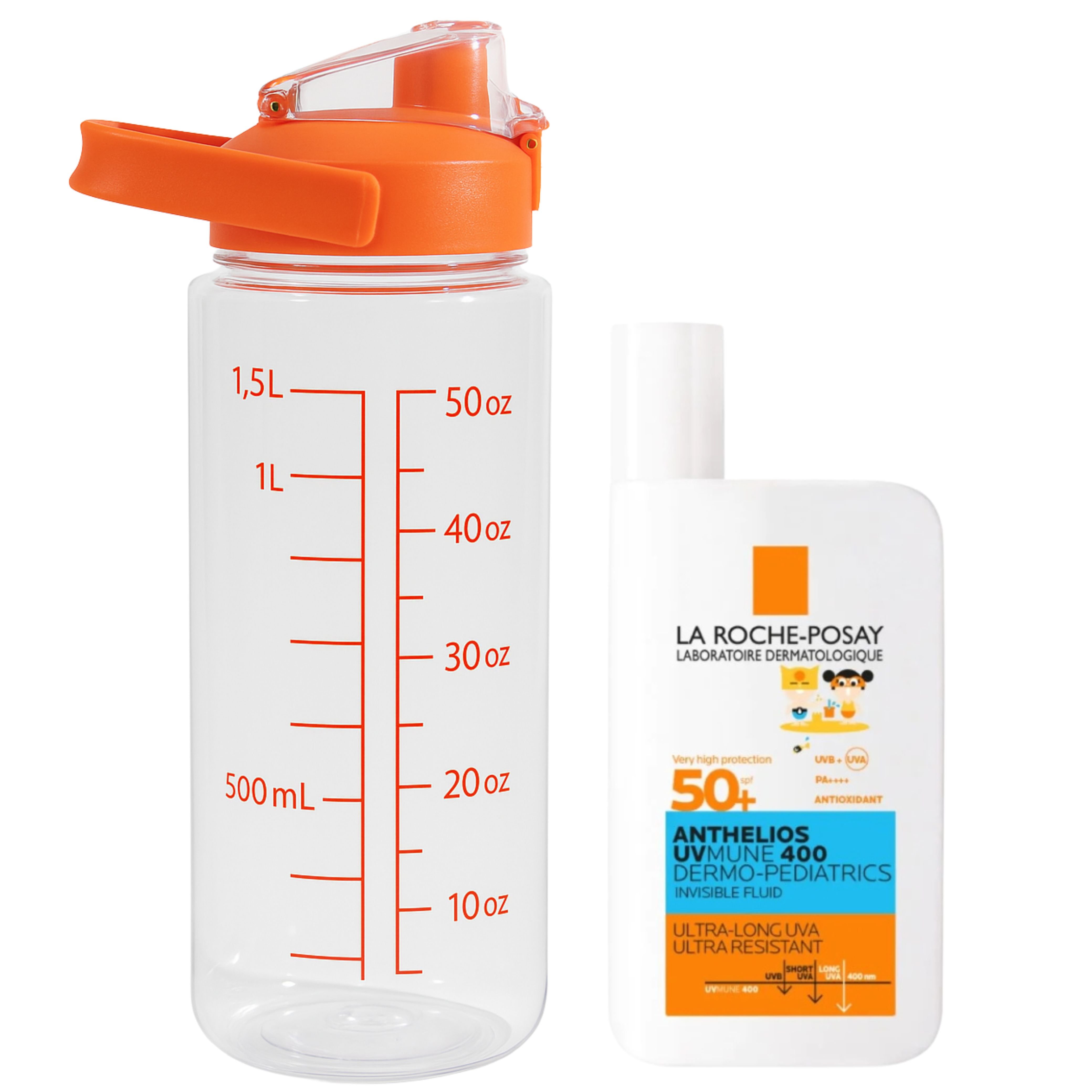 La Roche Zestaw: Anthelios D-Ped UV Mune Fluid ochronny SPF50+ 50ml + Bidon