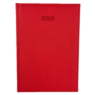 Kalendarz 2025 B5 dzienny sobota niedziela razem DENIM JEANS CZERWONY - Kalendarze - miniaturka - grafika 1