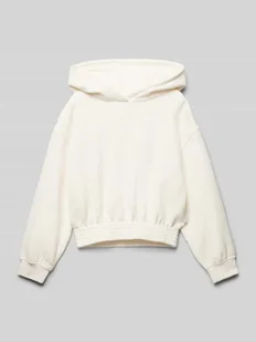 Bluza krótka z bawełny z kapturem - Bluzy dla dziewczynek - miniaturka - grafika 1