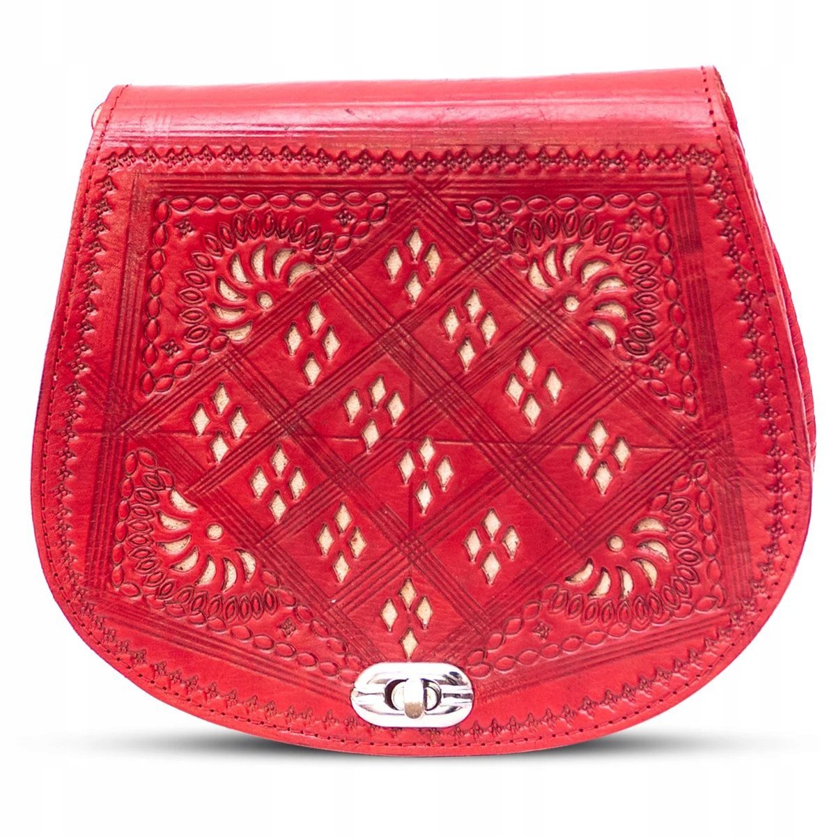 Torebka Damska Listonoszka Skórzana Na Ramię Orientalna Etniczna Z Maroko