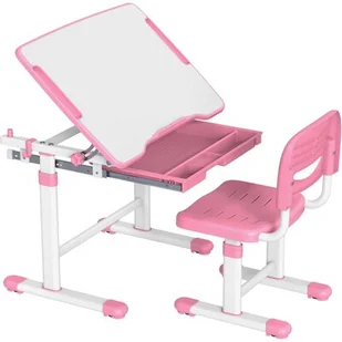MOZOS DC-SET-PINK zestaw biurko + krzesło różowy - Biurka - miniaturka - grafika 1