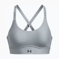 Bielizna sportowa damska - Biustonosz fitness Under Armour Infinity Covered Mid harbor blue/downpour gray | WYSYŁKA W 24H | 30 DNI NA ZWROT - miniaturka - grafika 1