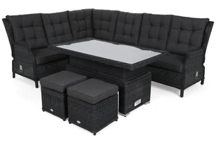 HOME &amp; GARDEN Narożnik ogrodowy technorattanowy Trivento Plus Grey / Grey Melange 395126 - Sofy ogrodowe - miniaturka - grafika 1
