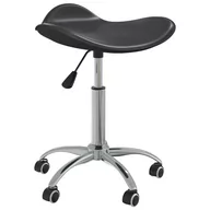 Krzesła - vidaXL Obrotowe krzesła stołowe, 2 szt., czarne, sztuczna skóra - miniaturka - grafika 1