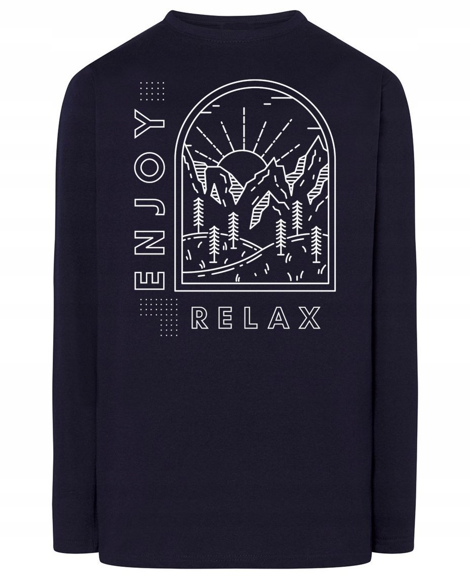 Longsleeve fajny nadruk ENJOY RELAX GÓRY r.4XL