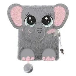 Pamiętnik A5 Włochacz z kłódką 3D My Little Friend Elephant 96 k. - ST-Majewski - Notesy i bloczki - miniaturka - grafika 1