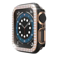 Akcesoria do smartwatchy - Etui FRAME Apple Watch 7/8/9 41mm diamond czarno - różowe - miniaturka - grafika 1
