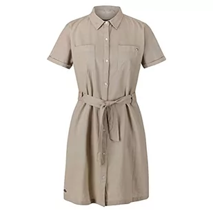 Regatta Quinty Organiczna Bawełniana Sukienka - Kobiety, Krem Nutmeg, XXL - Sukienki - miniaturka - grafika 1