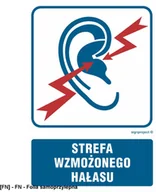 Tablice BHP - SIGNPROJECT RB021 - Strefa wzmożonego hałasu 500x750 - miniaturka - grafika 1