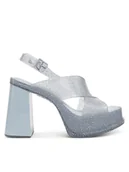 Sandały damskie - Melissa Sandały Melissa Dance Heel Ad M 35908 Błękitny - miniaturka - grafika 1