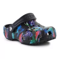 Buty dla dziewczynek - Klapki Crocs Classic Dino Clog Jr 208303-4LF czarne - miniaturka - grafika 1