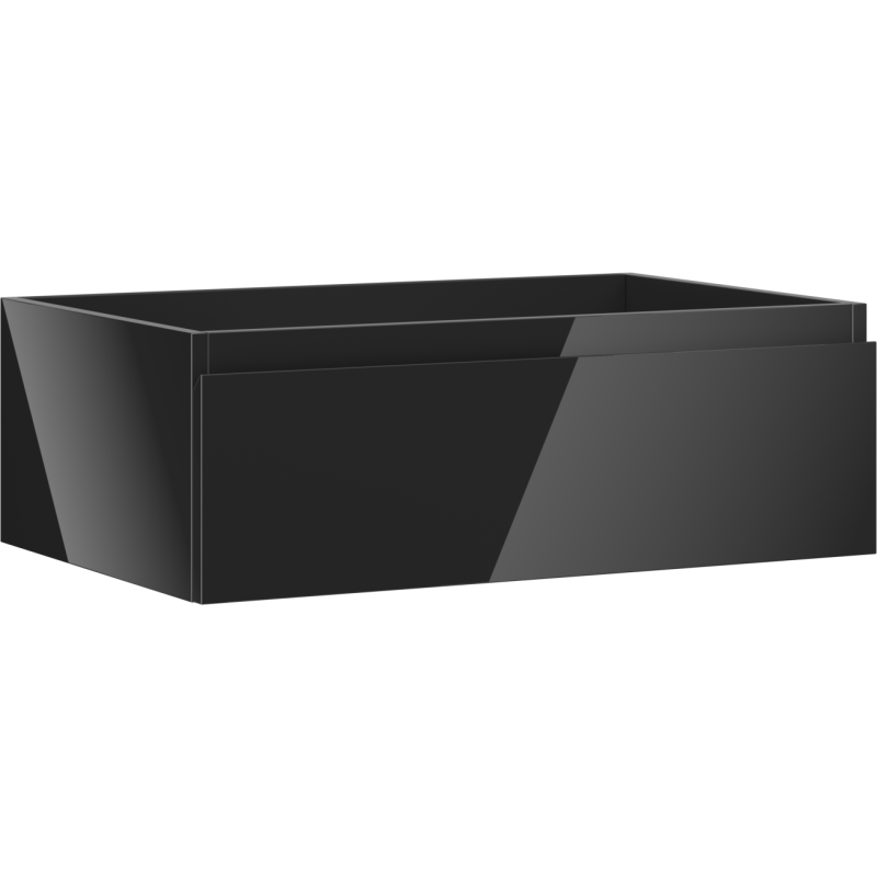 Mexen Orio szafka łazienkowa podumywalkowa 70 cm, 1 szuflada, czarna połysk - 91A10-07023-1-BF70