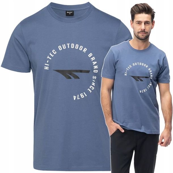 Koszulka Męska T-shirt Hi-tec Olen Bawełniana Podkoszulek Sportowy M