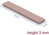Pasty i materiały termoprzewodzące - DELOCK W�rmeleitpad 120x20x3mm f�r M.2 Module 3,0 W/mK - Silikonfrei 18484 - miniaturka - grafika 1