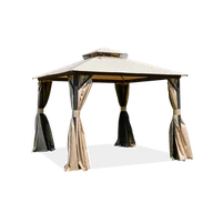 Pawilony ogrodowe - Pawilon ogrodowy z moskitierą i zasłonami VANCOUVER 3x3 Beige - Hardmaister - miniaturka - grafika 1