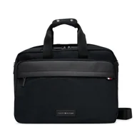 Torby na laptopy - Torba na laptopa Tommy Hilfiger Th Nylon Workbag AM0AM13619 Czarny - miniaturka - grafika 1