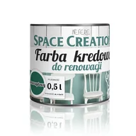 Przybory szkolne - Space Creation Farba kredowa do renowacji mebli SPACE CREATION Intense, szmaragd, 0,5 l - miniaturka - grafika 1