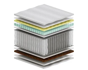 Materac Salwa Multipocket Visco Molet 105x160 Kieszeniowy Kokos Lateks Profilowany Memory T25 Średnio/Twardy H2/H3 Aloe Vera Antyalergiczny Sprężyno.. - Materace - miniaturka - grafika 1