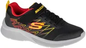 Sneakersy damskie - Buty sportowe dziecięce Skechers Microspec Texlor sneakersy czarne (403770L-BKRD) - miniaturka - grafika 1