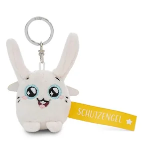 NICI 62044 breloczek do kluczy z motywem zając anioł stróż 5 cm biały towarzysz do plecaka lub torby, uchwyt na klucze dla małych i dużych 62044 - Plecaki - miniaturka - grafika 1