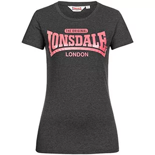 Lonsdale Damska koszulka Tulse czarny Marl Black XS 1140261034 - Koszulki męskie - miniaturka - grafika 1