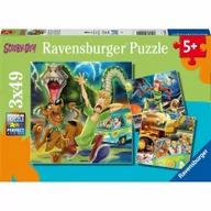 Puzzle - Ravensburger 5242 Scooby Doo 3 x 49-częściowy puzzle dla dzieci w wieku 5 lat, wielokolorowe 05242 - miniaturka - grafika 1